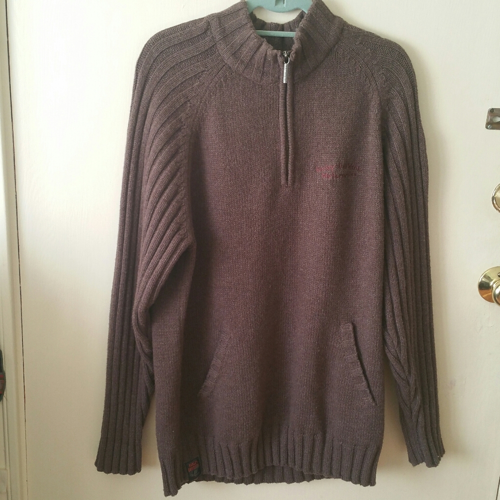 Harley-Davidson 1/4 Zip Front Unisex Sweater, Size L